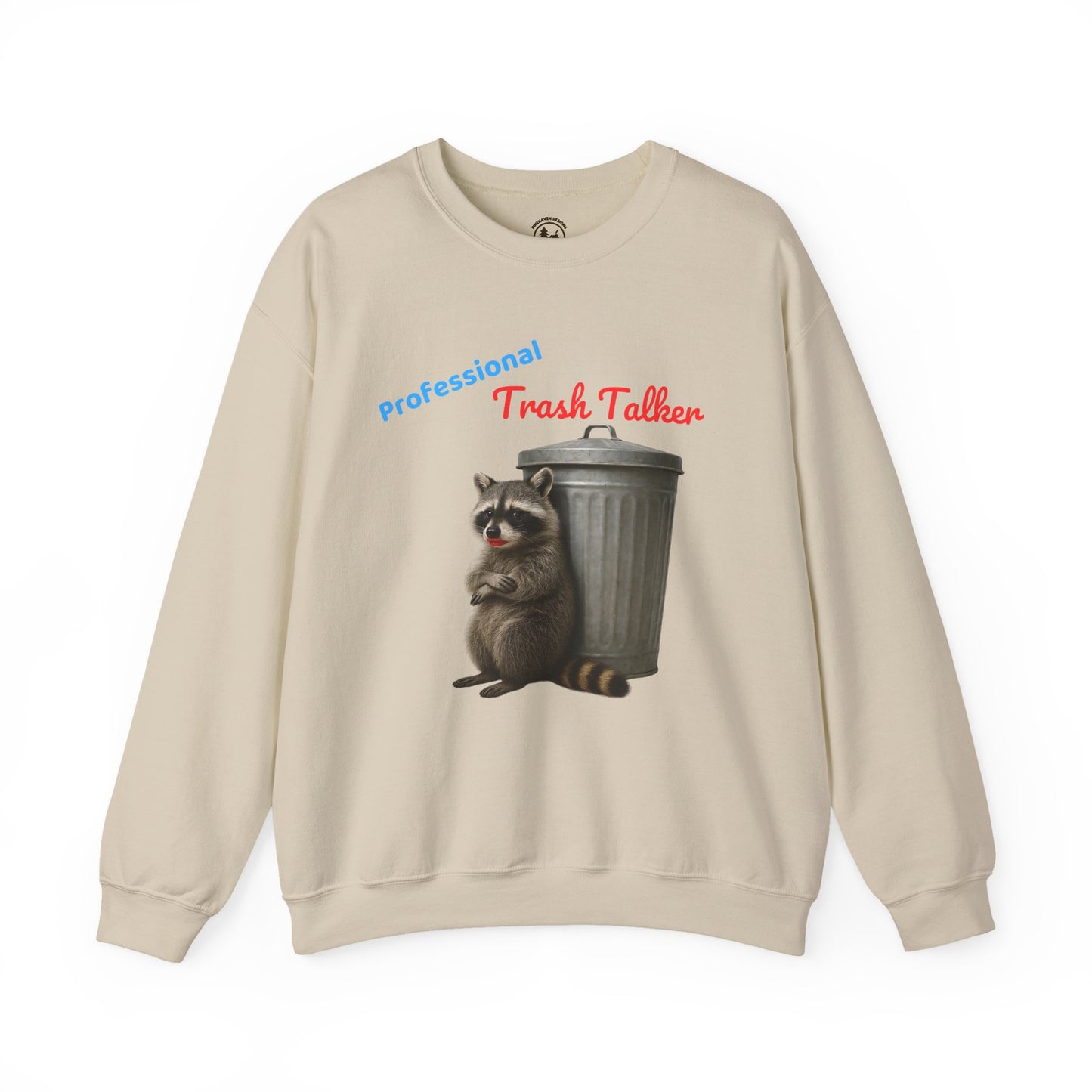 Professional Trash Talker Sweatshirt, Funny Raccoon Sweatshirt on Gildan 18000