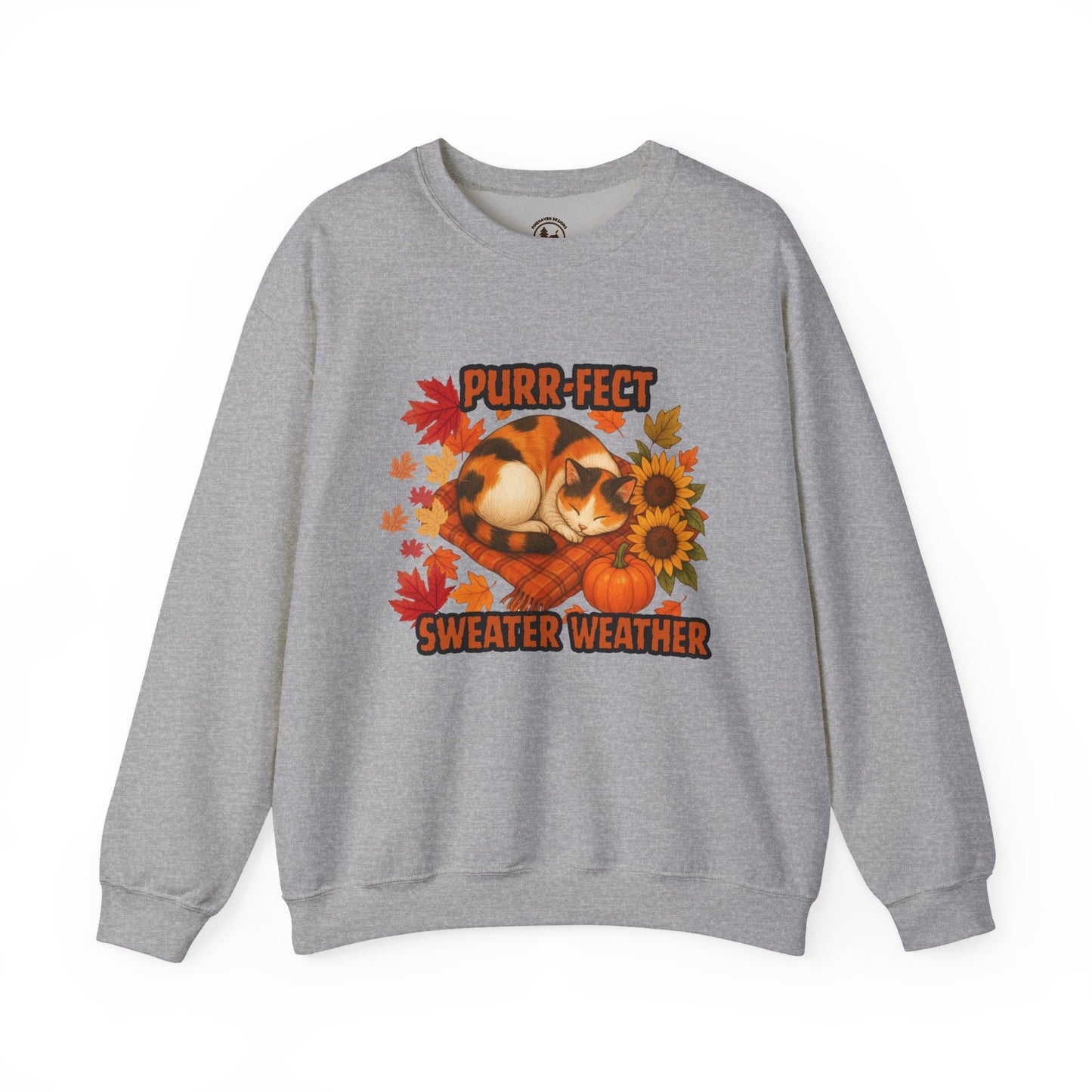 Purr-Fect Sweater Weather Sweatshirt Cute Fall Crewneck