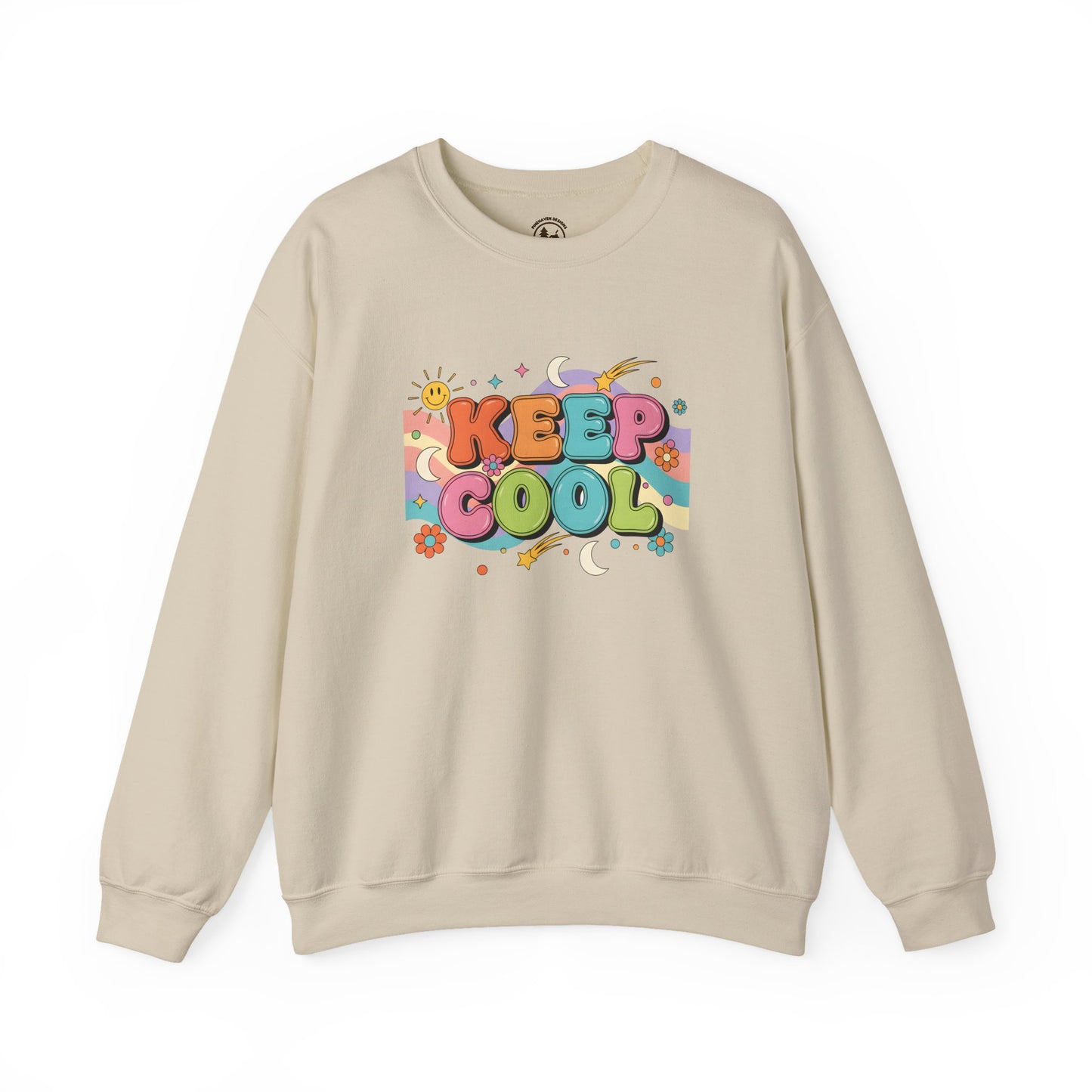 Keep Cool Retro Crewneck Sweatshirt – Unisex Vintage 70s Style