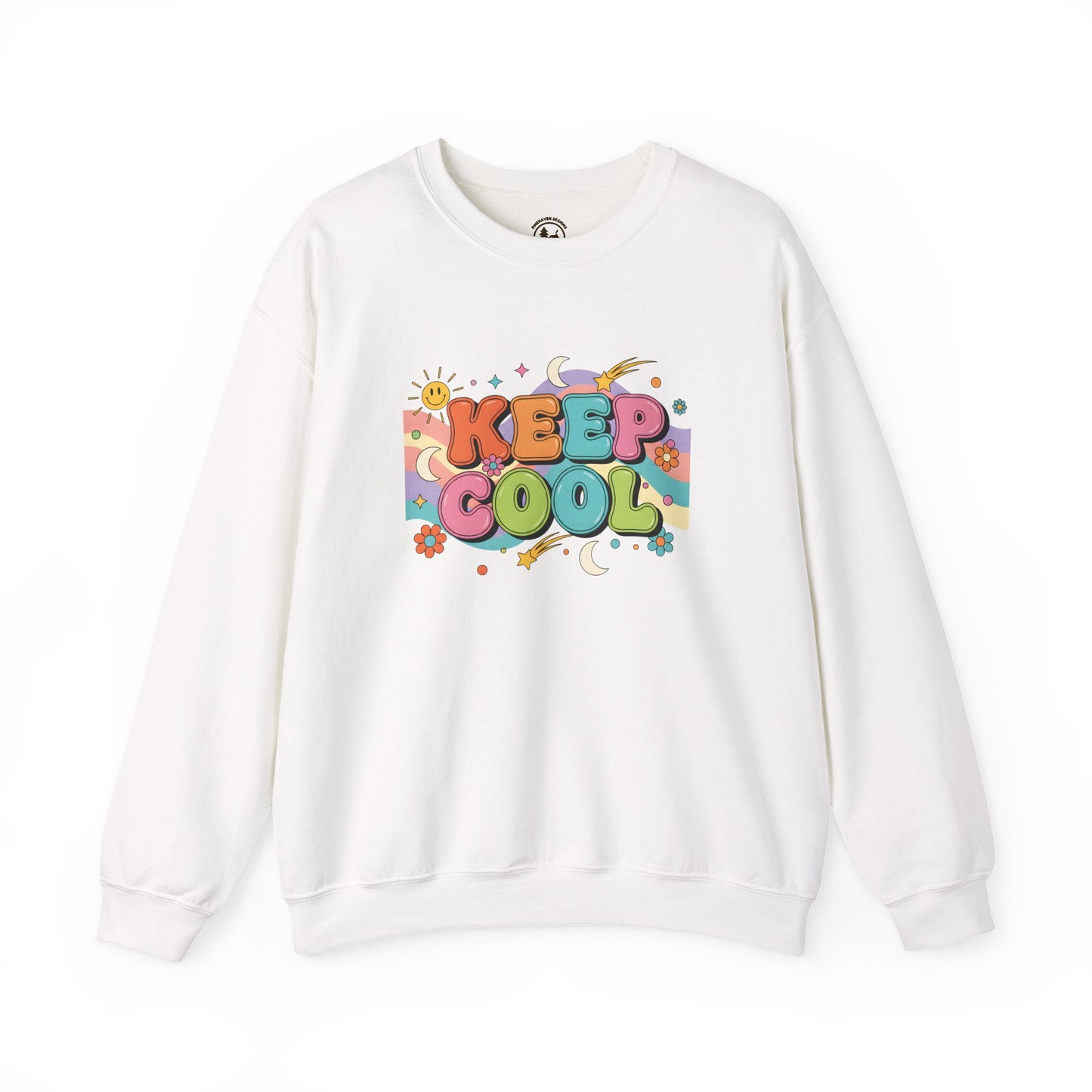 Keep Cool Retro Crewneck Sweatshirt – Unisex Vintage 70s Style