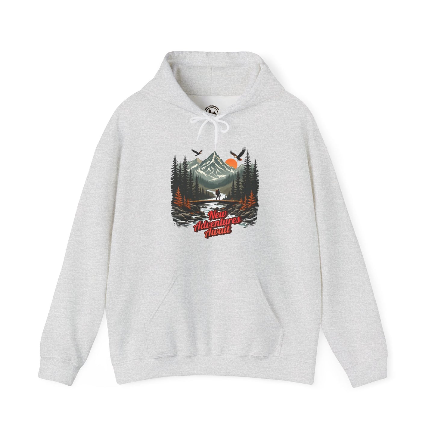 New Adventures Await Hoodie for Women | Mountain Hiking Adventure Sweatshirt