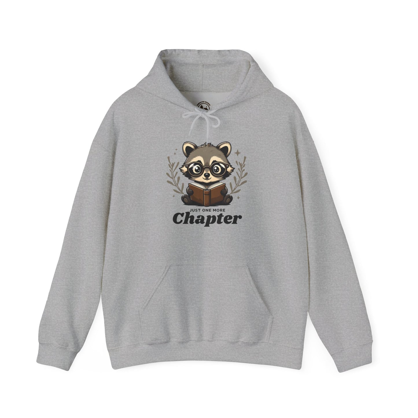Just One More Chapter Charming Reading Raccoon Hoodie