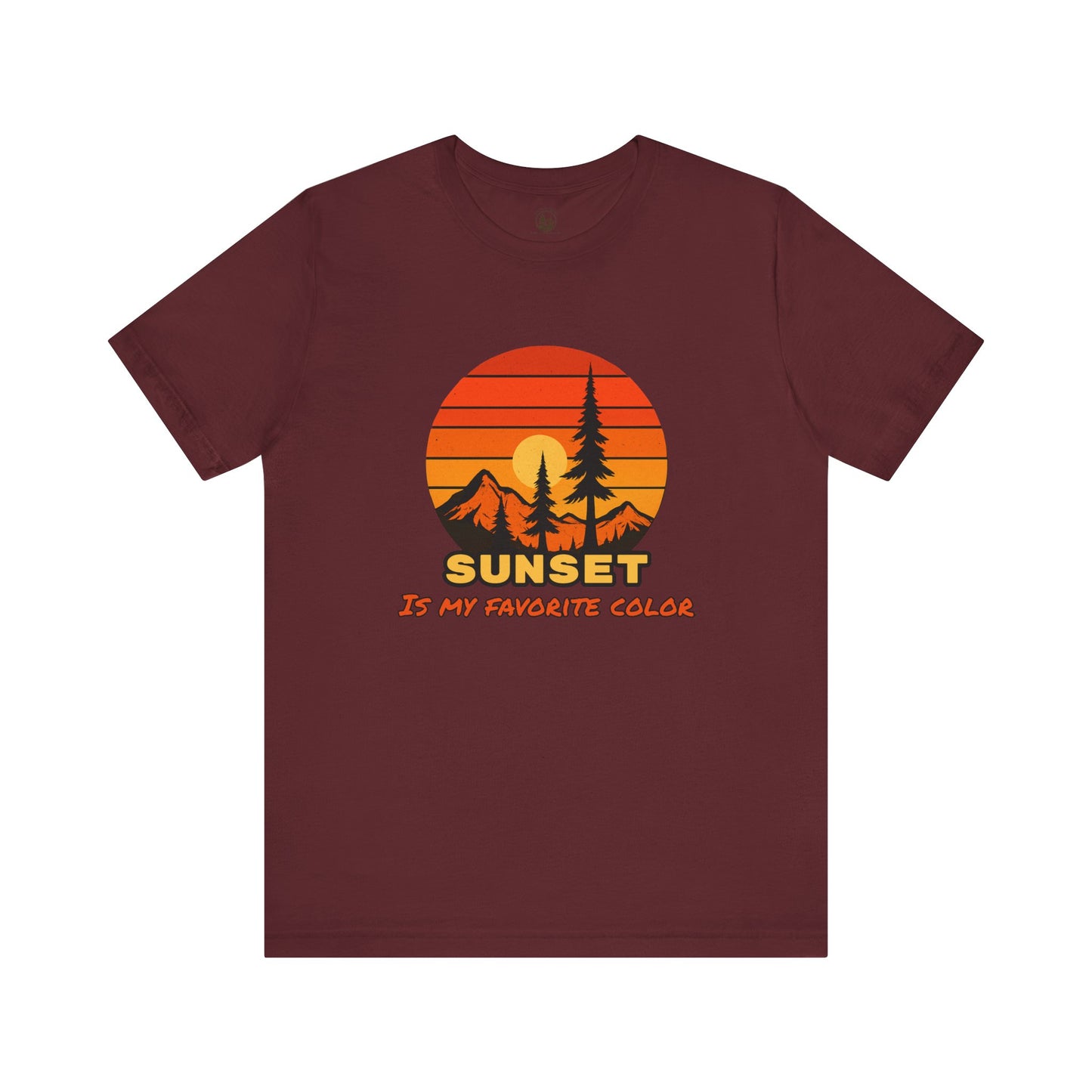 Sunset Mountain Graphic T-Shirt Gift For Outdoor Enthusiast