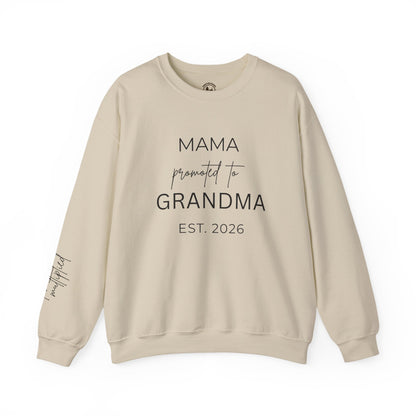 Mama Promoted to Grandma Sweatshirt – Est. 2026
