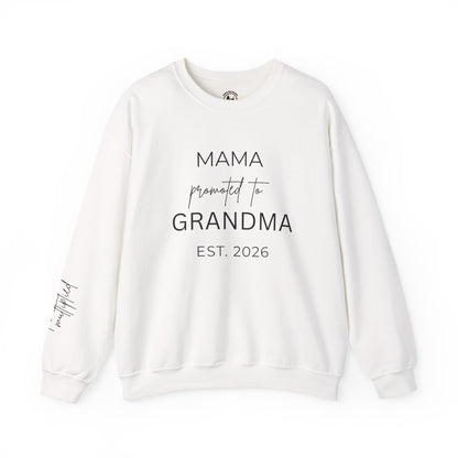 Mama Promoted to Grandma Sweatshirt – Est. 2026