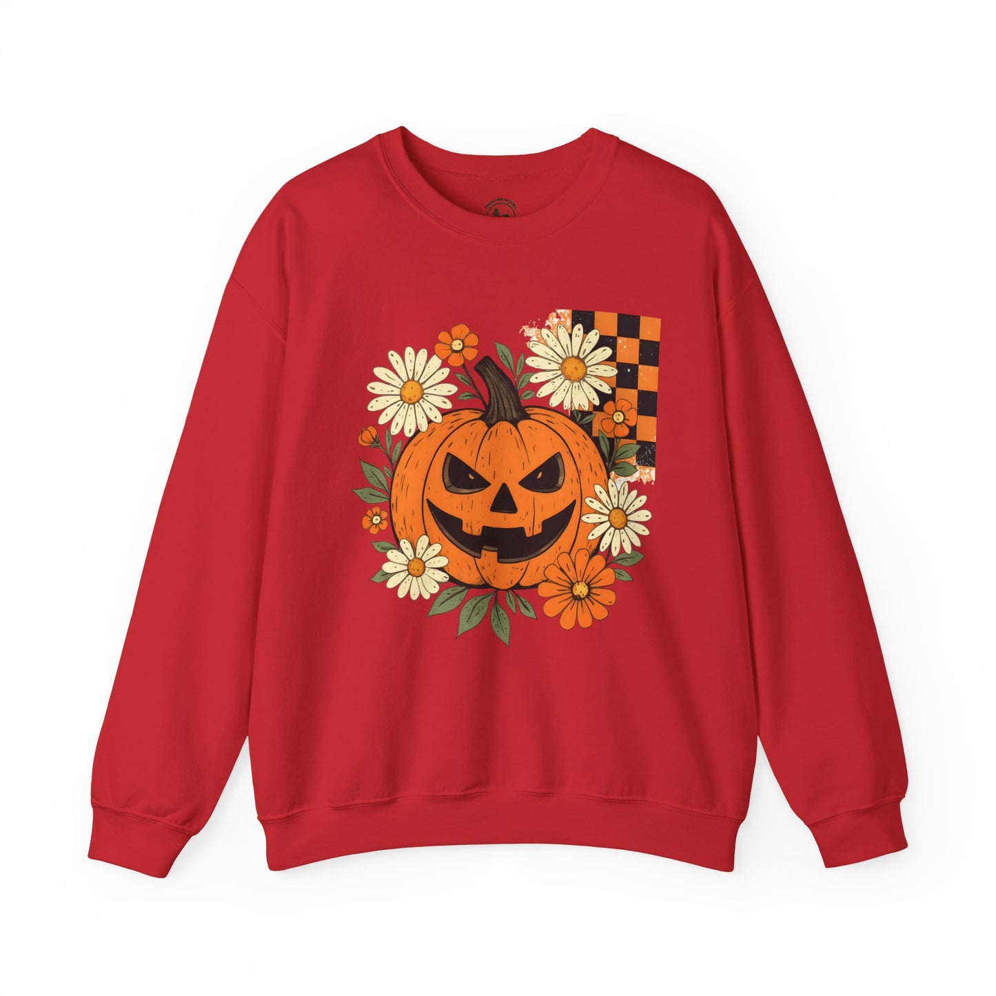 Smiling Jack O’Lantern Pumpkin Shirt | Cute Halloween Floral Sweatshirt