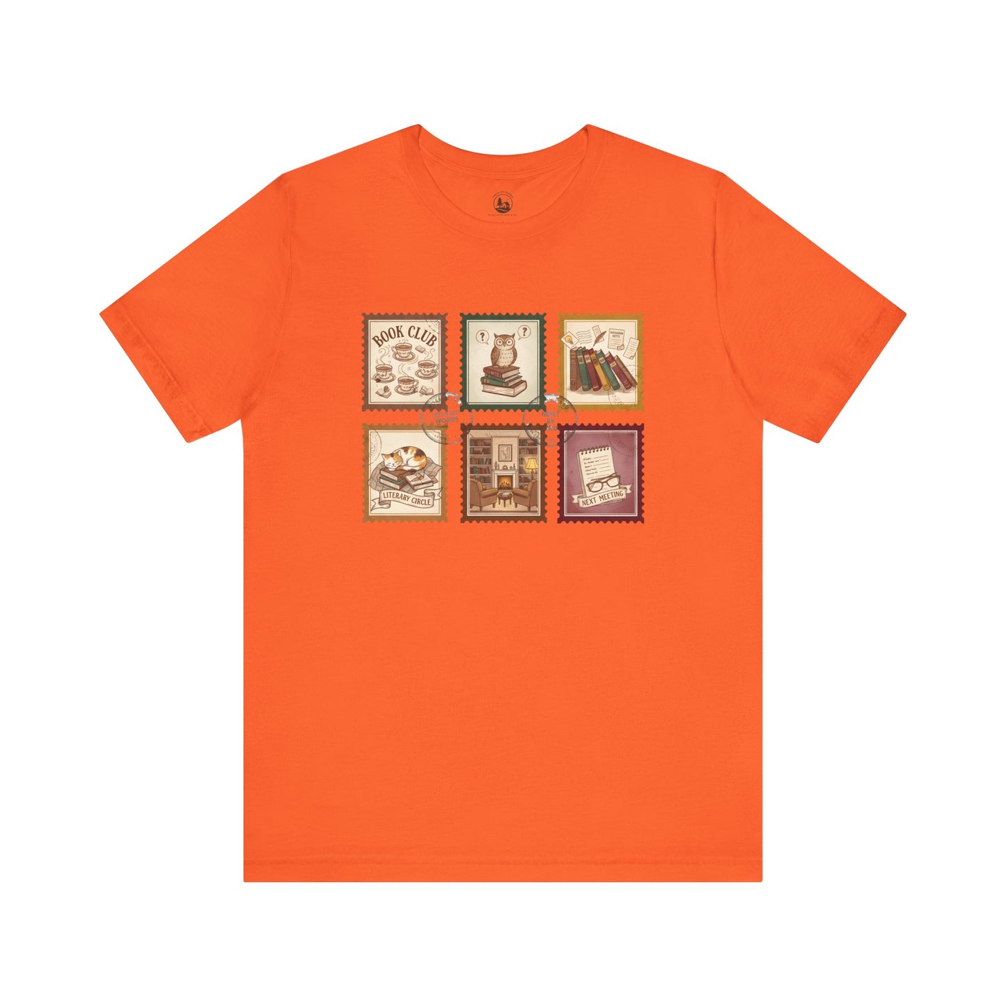 Book Club T-Shirt – Vintage Literary Stamp Design Unisex Tee for Readers