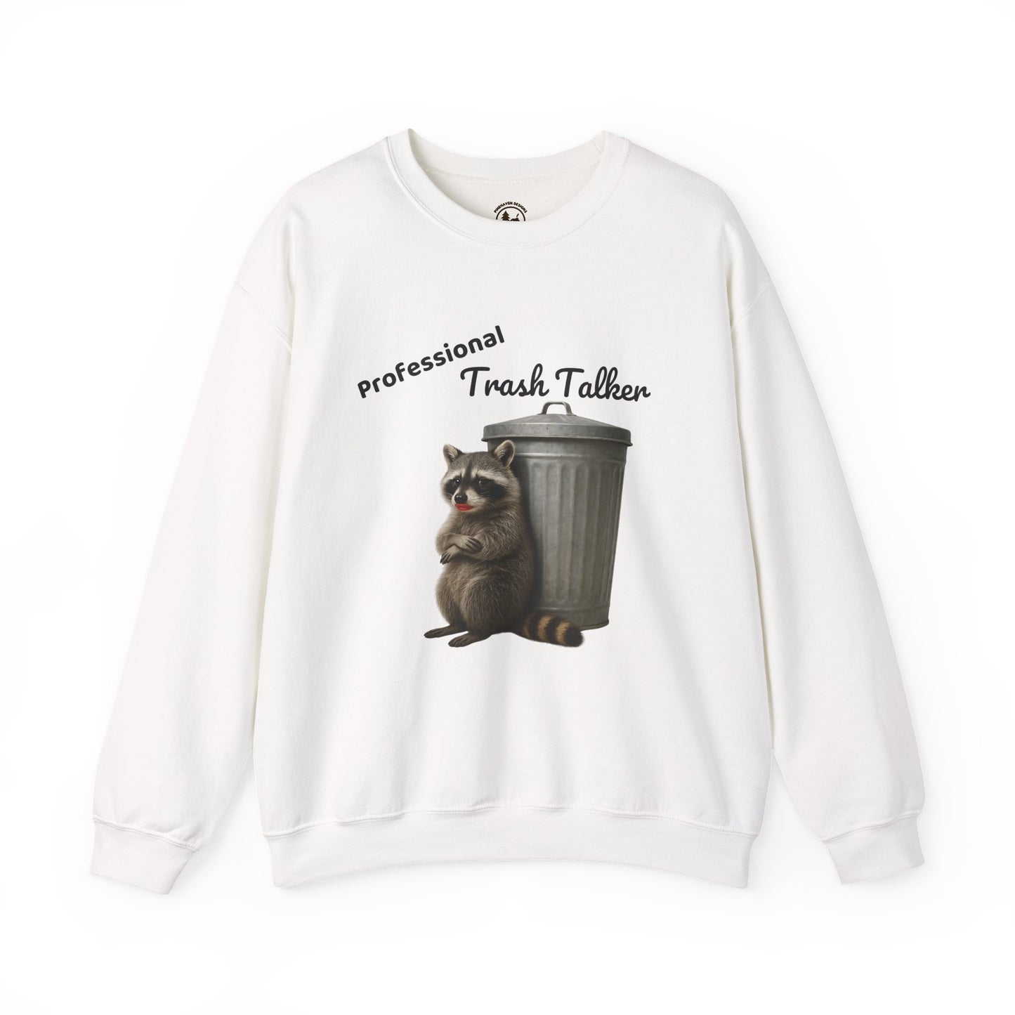 Professional Trash Talker Sweatshirt, Funny Raccoon Sweatshirt on Gildan 18000