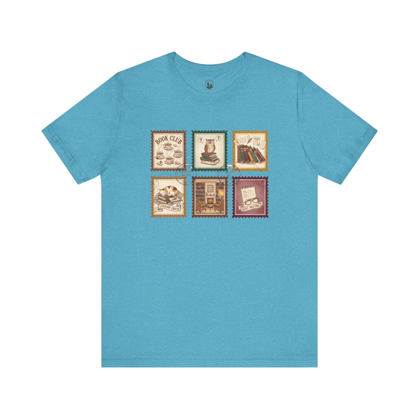 Book Club T-Shirt – Vintage Literary Stamp Design Unisex Tee for Readers