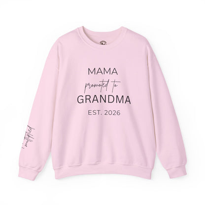 Mama Promoted to Grandma Sweatshirt – Est. 2026
