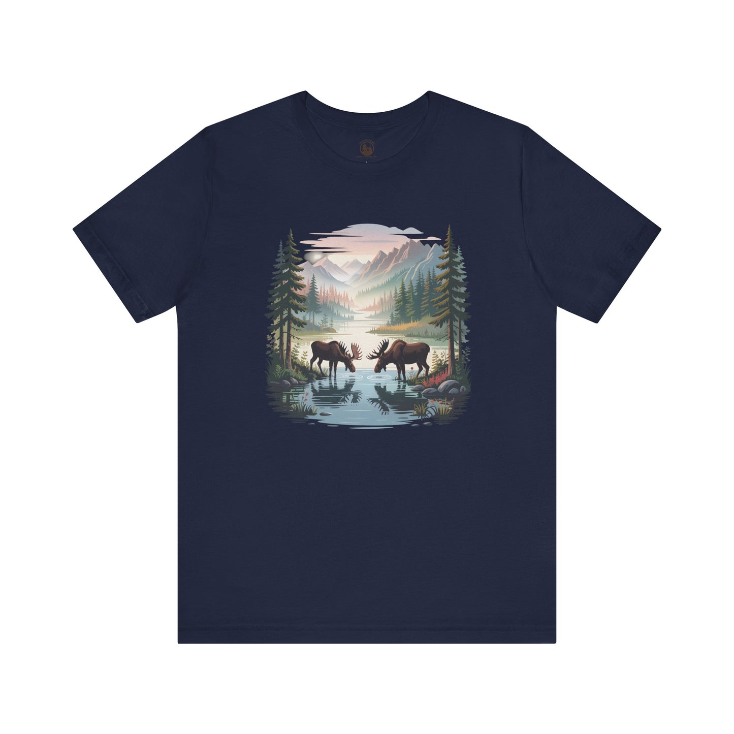 Moose Wilderness T-Shirt | Nature Mountain Landscape Graphic Tee Unisex
