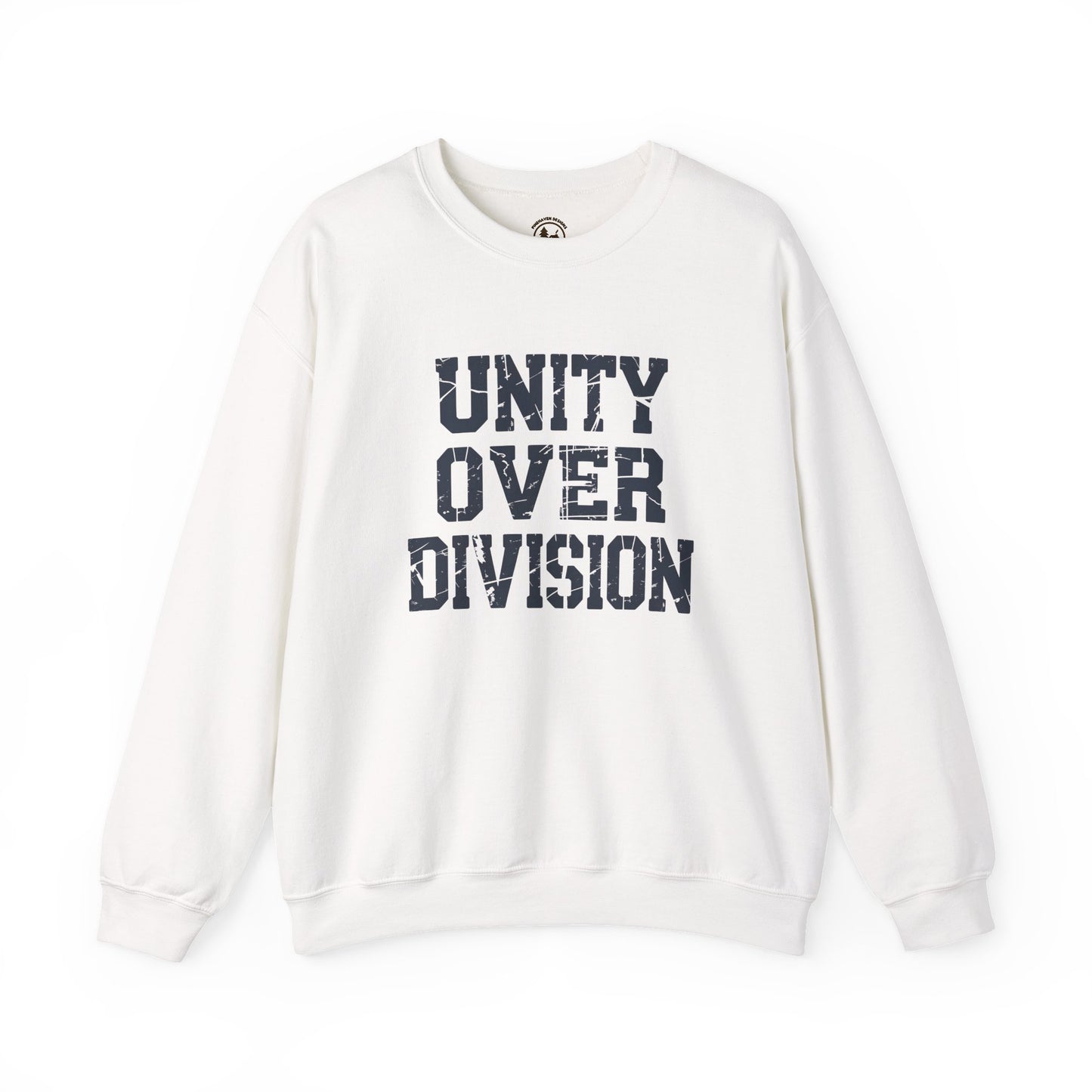 Unity Over Division Crewneck Sweatshirt – Bold Statement Graphic