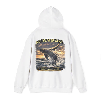 Saltwater Soul Whale Hoodie, Pinehaven Coastal Co Hoodie
