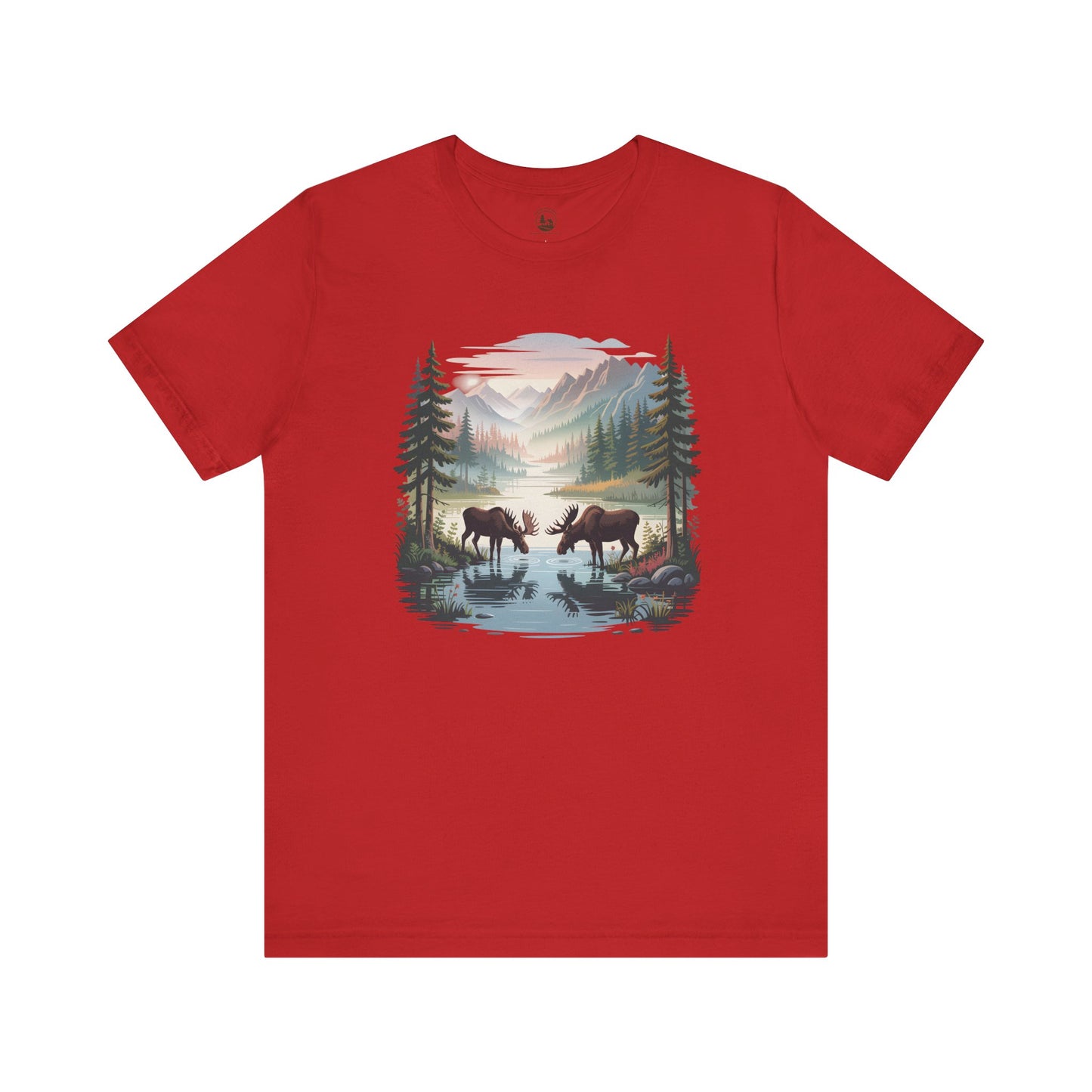 Moose Wilderness T-Shirt | Nature Mountain Landscape Graphic Tee Unisex