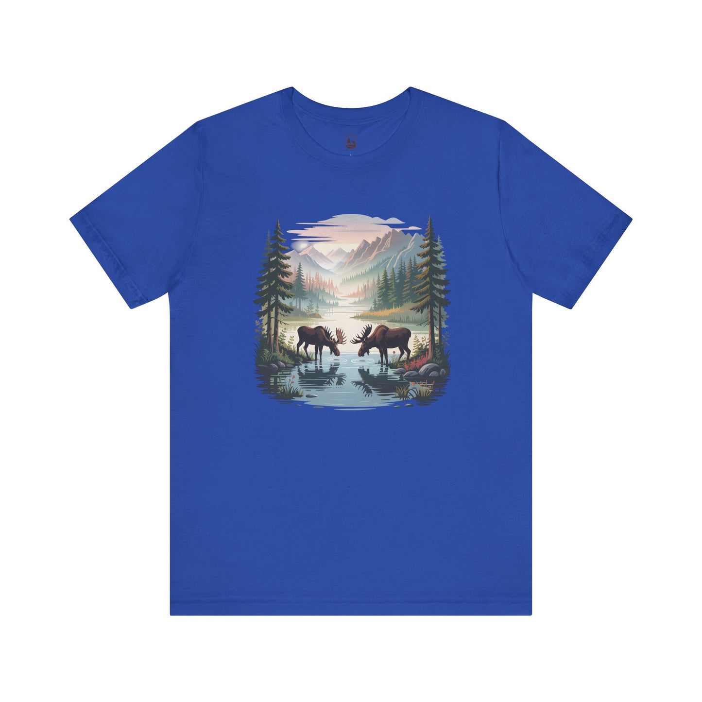 Moose Wilderness T-Shirt | Nature Mountain Landscape Graphic Tee Unisex