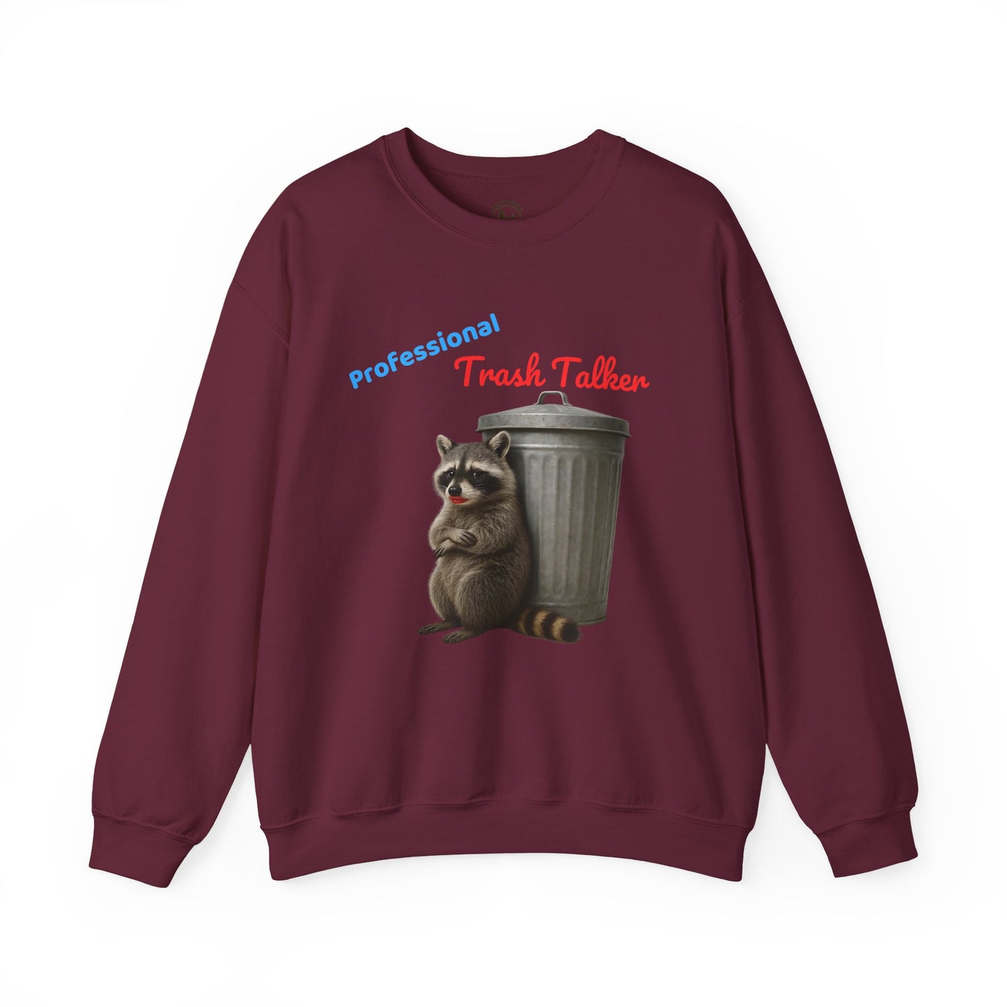 Professional Trash Talker Sweatshirt, Funny Raccoon Sweatshirt on Gildan 18000