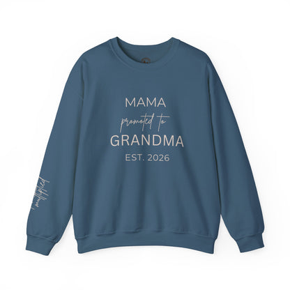Mama Promoted to Grandma Sweatshirt – Est. 2026