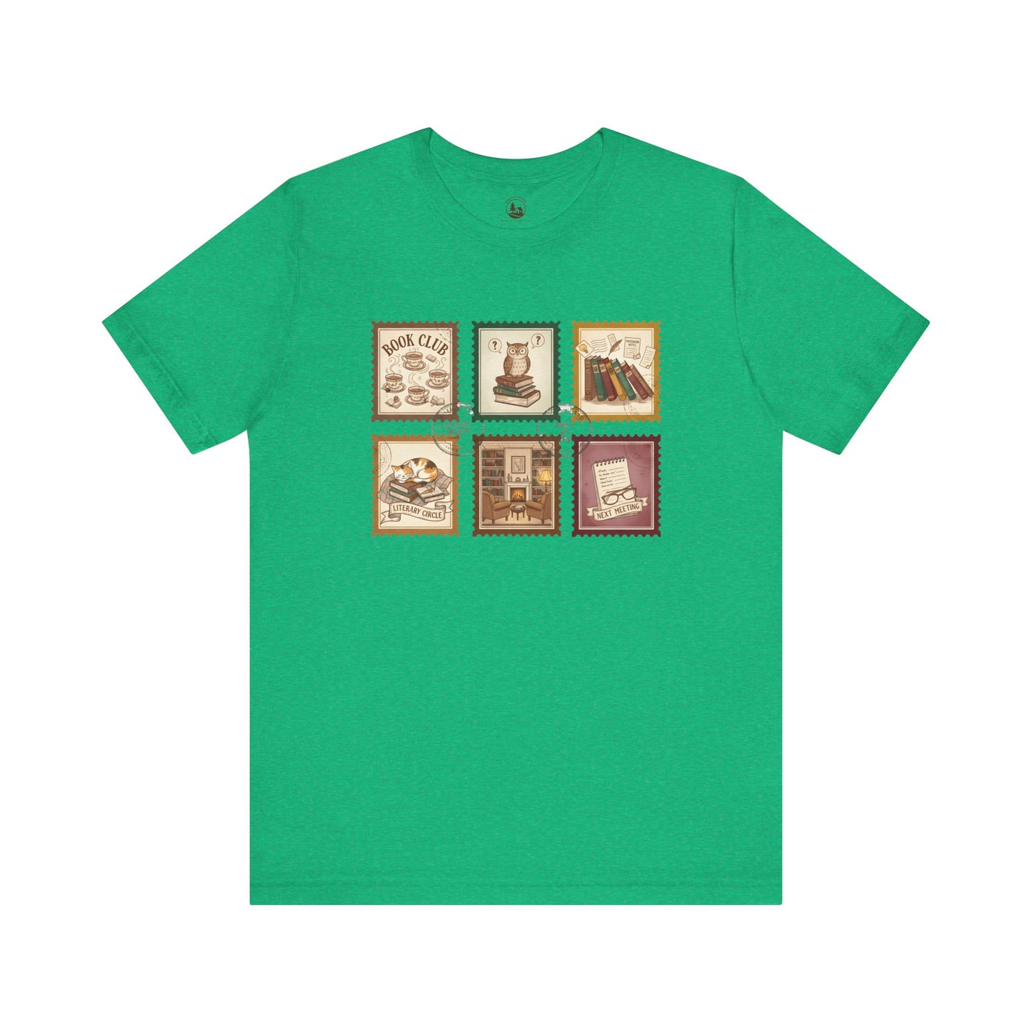 Book Club T-Shirt – Vintage Literary Stamp Design Unisex Tee for Readers