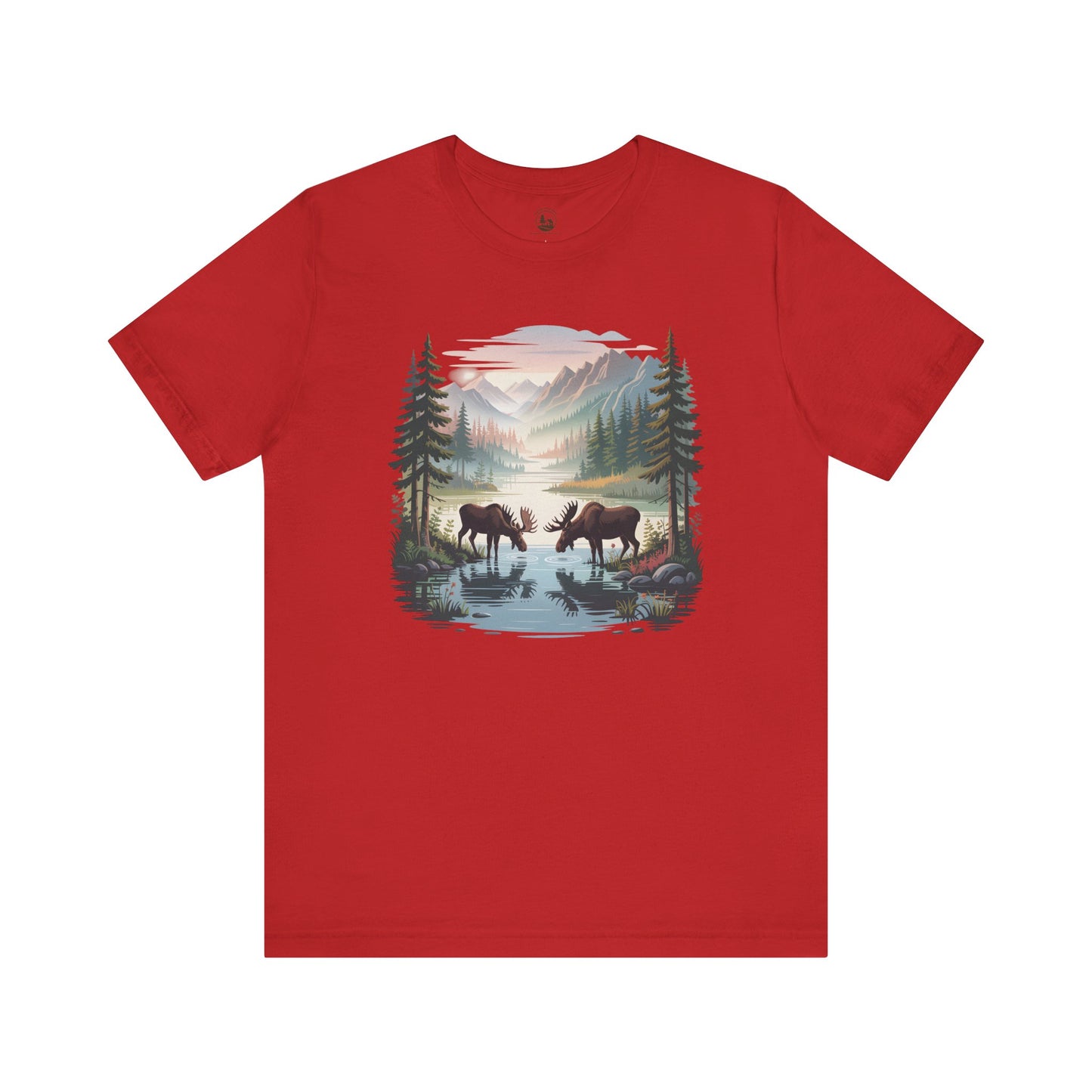 Men's Unisex Outdoor Wilderness T-Shirt With Moose