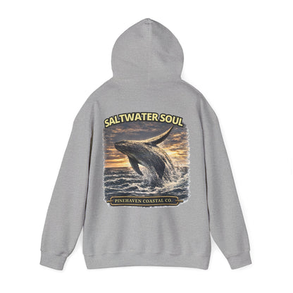 Saltwater Soul Whale Hoodie, Pinehaven Coastal Co Hoodie