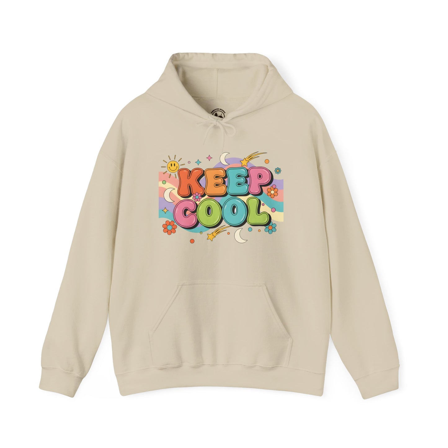 Keep Cool Hoodie – Retro 70s Style Unisex Graphic Hooded Sweatshirt