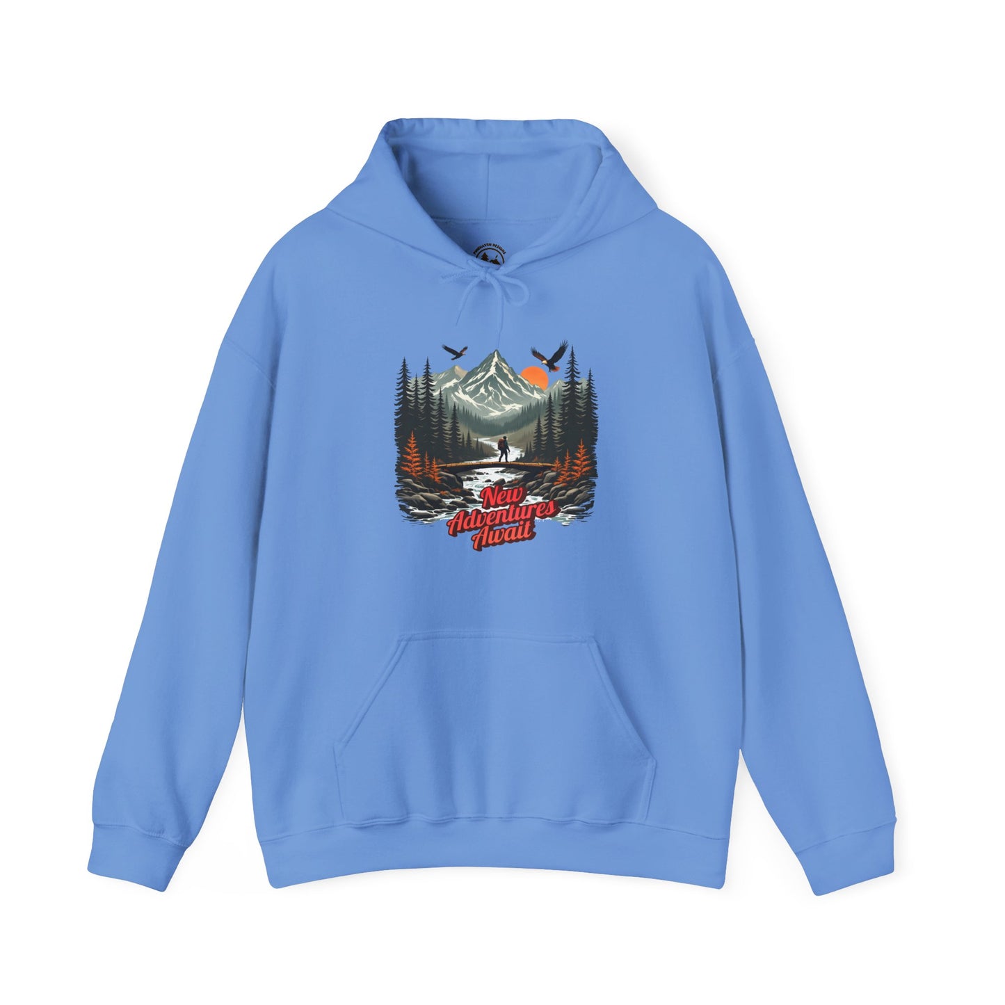 New Adventures Await Hoodie for Women | Mountain Hiking Adventure Sweatshirt