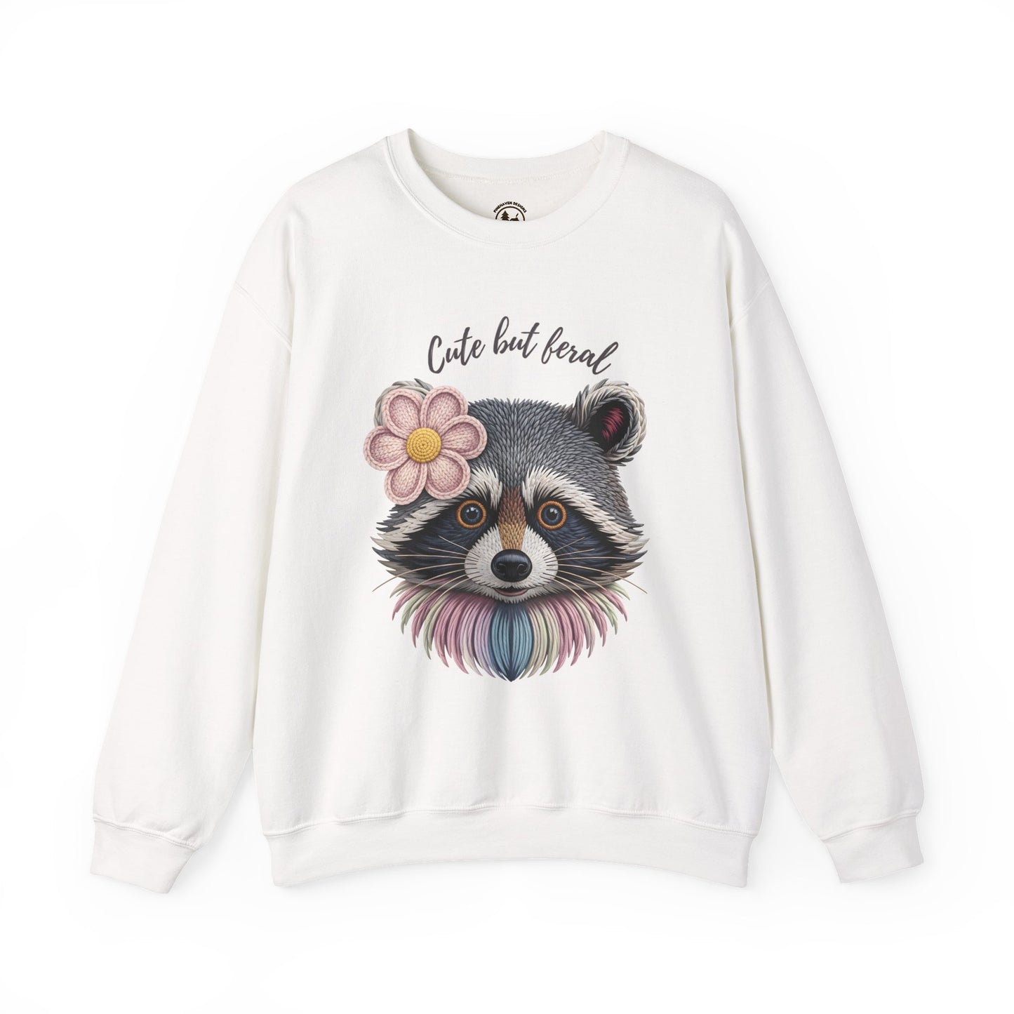 Cute But Feral Raccoon Sweatshirt