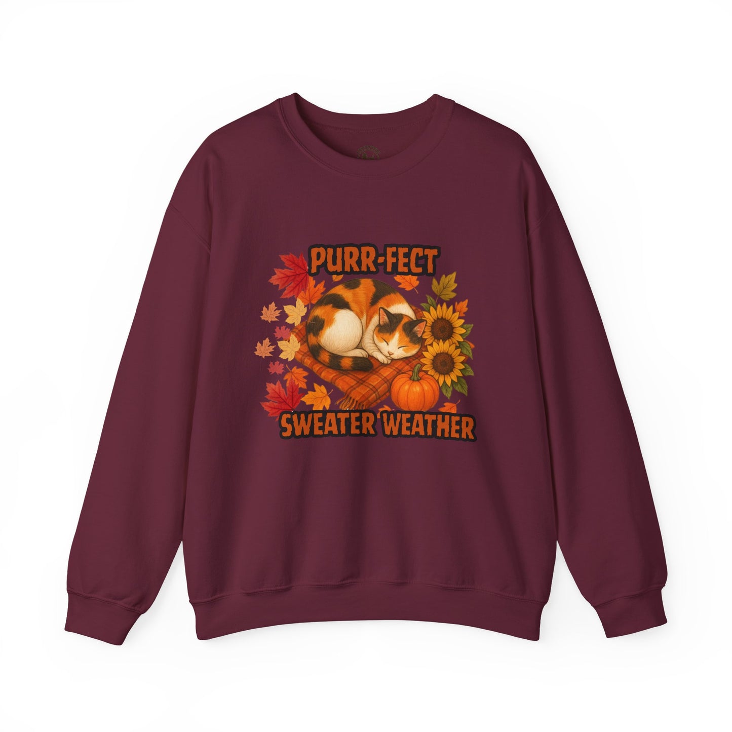 Purr-Fect Sweater Weather Sweatshirt Cute Fall Crewneck