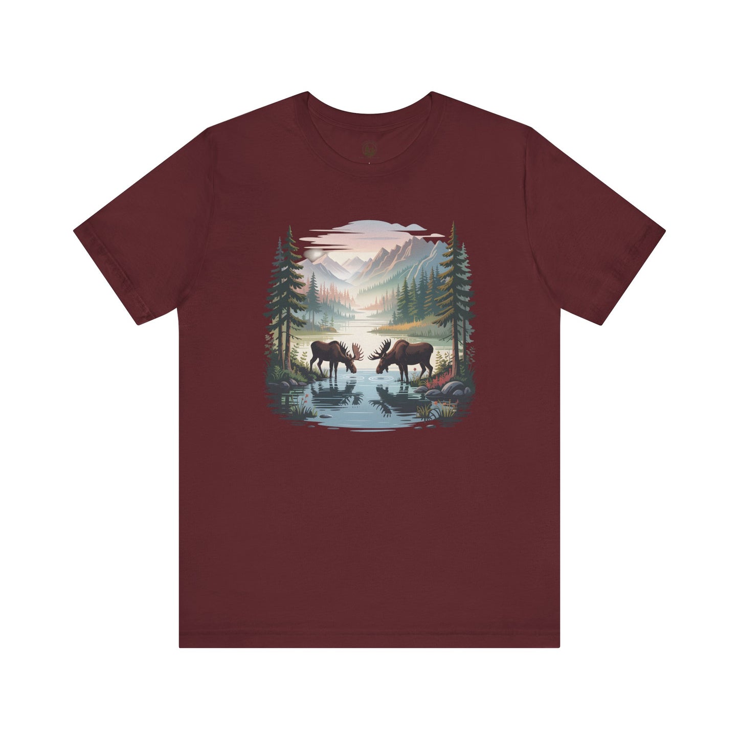 Men's Unisex Outdoor Wilderness T-Shirt With Moose