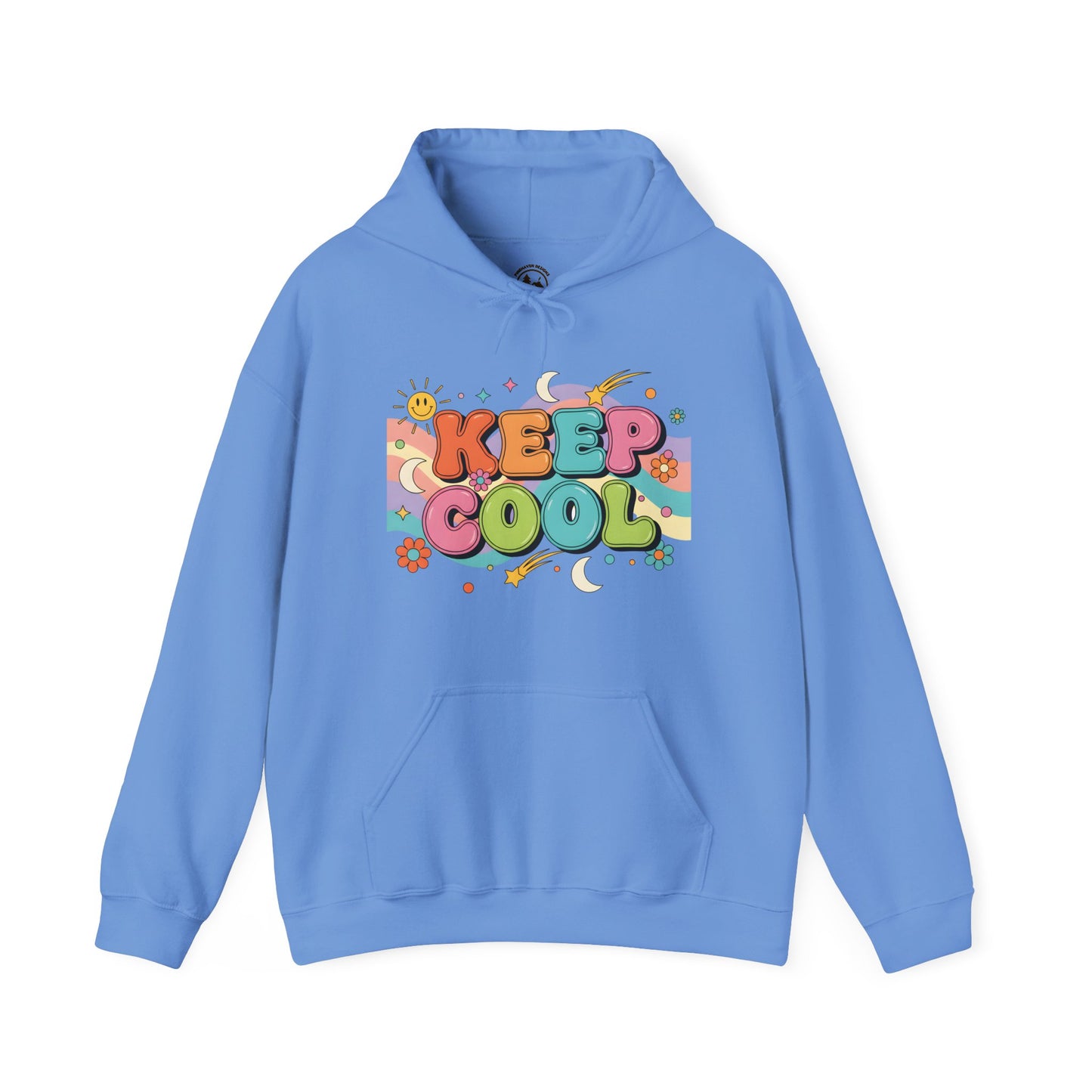 Keep Cool Hoodie – Retro 70s Style Unisex Graphic Hooded Sweatshirt