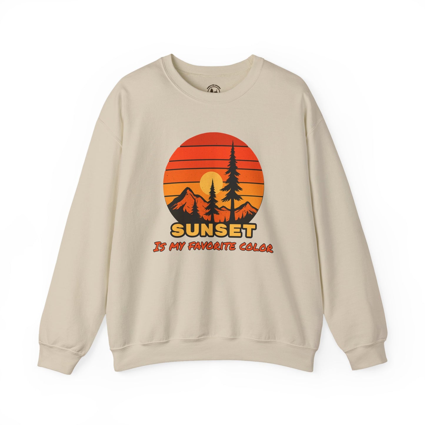 Sunset Mountain Crewneck Sweatshirt – Gildan 18000